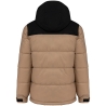 Parka matelassée à capuche bi-ton unisexe Noir – vue 2
