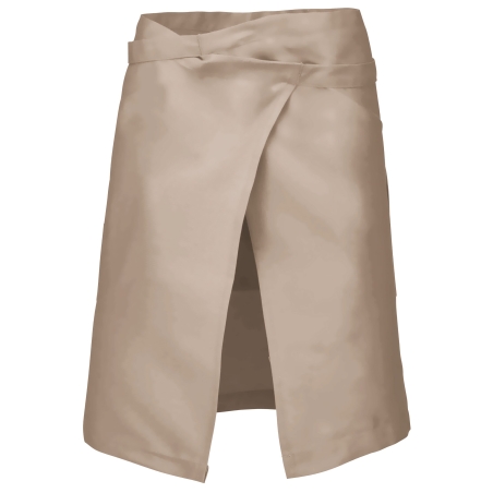 Tablier polycoton mi-long Beige Kariban – Taille unique – vue 2