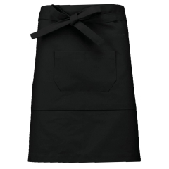 Tablier polycoton mi-long noir Kariban – Taille unique