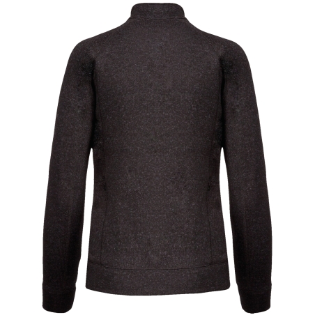 Veste zippée chinée femme Gris Dark Grey Melange – Kariban – vue 2