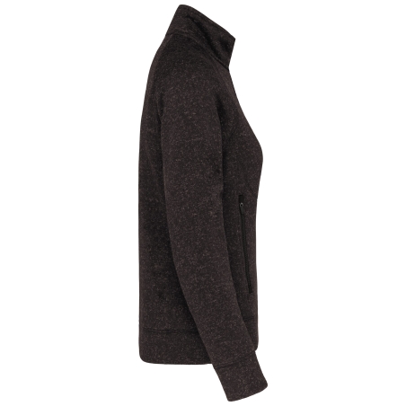 Veste zippée chinée femme Gris Dark Grey Melange – Kariban – vue 3