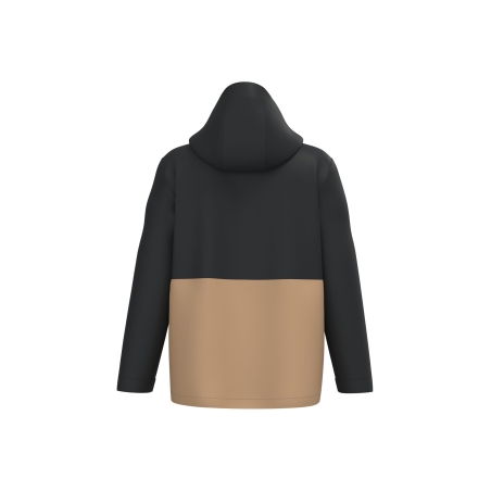 Parka 3-en-1 imperméable à capuche Kariban – Noir / Camel – vue 2