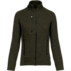 Veste zippée chinée femme Vert Dark Khaki Melange – Kariban