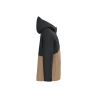 Parka 3-en-1 imperméable à capuche Kariban – Noir / Camel – vue 3