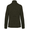 Veste zippée chinée femme Vert Dark Khaki Melange – Kariban – vue 2