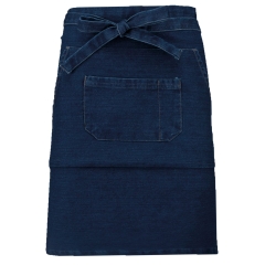 Tablier polycoton mi-long Kariban Bleu Denim – Personnalisable