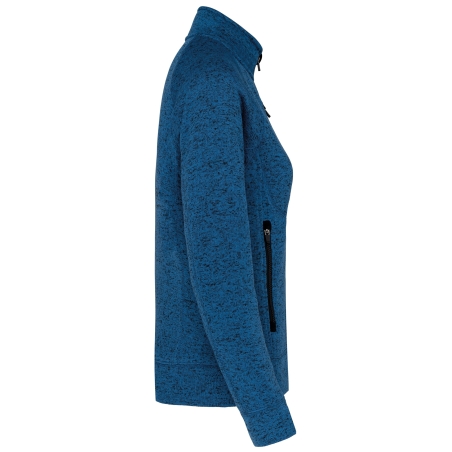 Veste zippée chinée femme Bleu chiné Kariban – Polaire 345 g/m² – vue 3