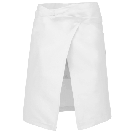 Tablier polycoton mi-long blanc Kariban – taille unique – vue 2