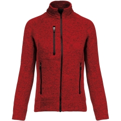 Veste Zippée Chinée Femme Rouge Kariban – Polaire 345 g/m²