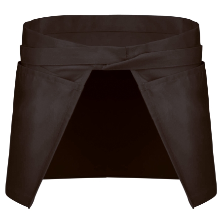 Tablier polycoton court Kariban – Marron (Chocolate) – vue 2