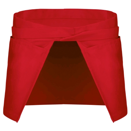 Tablier Polycoton Court Rouge – Kariban Hospitality – vue 2