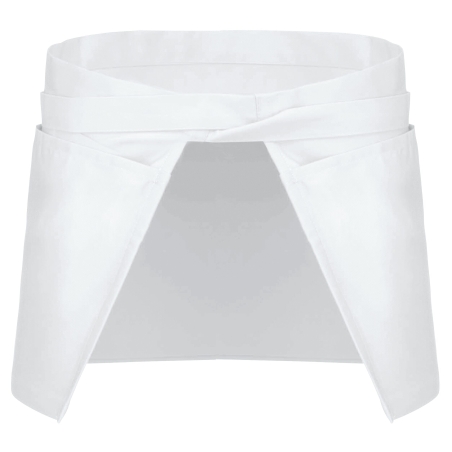 Tablier polycoton court Blanc – Kariban – vue 2