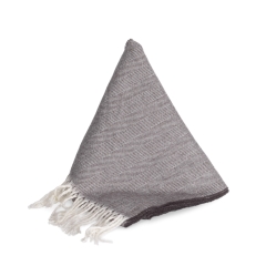 Écharpe à franges Gris (Dark Grey/Natural) K-up – Accessoire pro