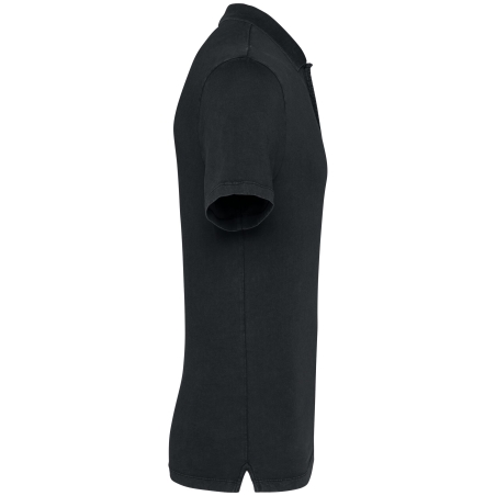 Polo écoresponsable délavé homme Gris – Native Spirit – vue 3
