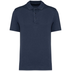 Polo écoresponsable délavé homme Bleu – Native Spirit