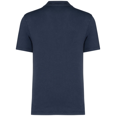 Polo écoresponsable délavé homme Bleu – Native Spirit – vue 2