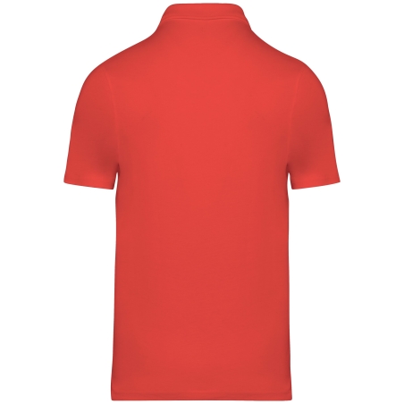 Polo jersey écoresponsable homme Rouge Paprika – Native Spirit – vue 2