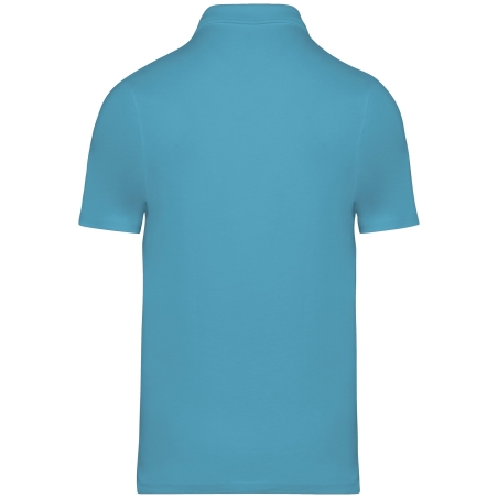 Polo Jersey Écoresponsable Homme Bleu Sea Water – Native Spirit – vue 2
