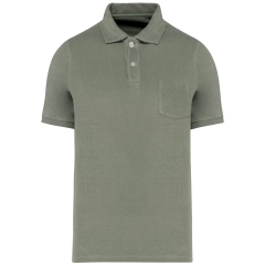 Polo éponge écoresponsable homme Native Spirit – Vert Almond Green
