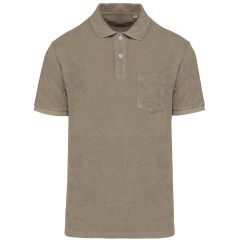 Polo écoresponsable éponge homme Marron – Native Spirit