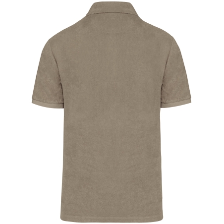 Polo écoresponsable éponge homme Marron – Native Spirit – vue 2