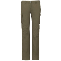 Pantalon léger multipoches femme Kariban – Vert kaki