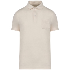Polo écoresponsable éponge homme Blanc Ivoire – Native Spirit