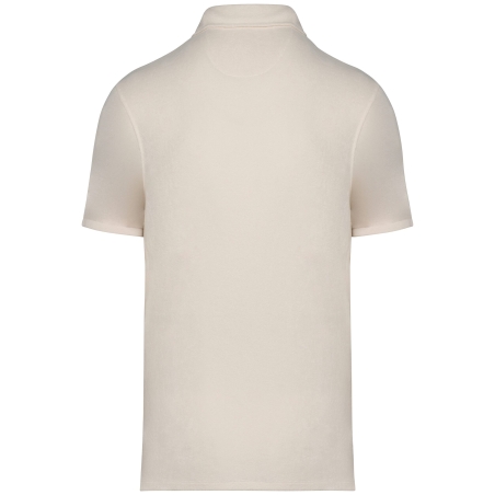 Polo écoresponsable éponge homme Blanc Ivoire – Native Spirit – vue 2