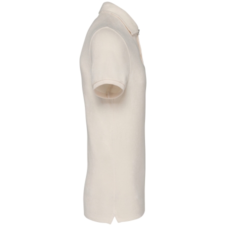 Polo écoresponsable éponge homme Blanc Ivoire – Native Spirit – vue 3