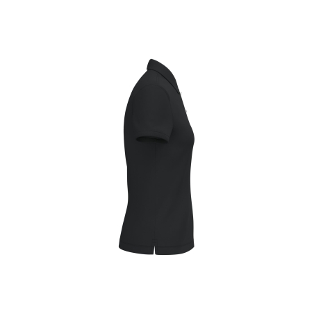 Polo écoresponsable maille piquée femme Noir – Native Spirit – vue 3