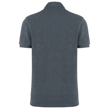 Polo écoresponsable éponge homme Gris – Native Spirit – vue 2