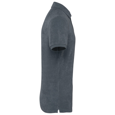 Polo écoresponsable éponge homme Gris – Native Spirit – vue 3