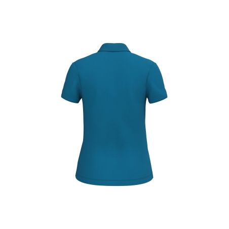 Polo écoresponsable maille piquée femme Bleu Saphir – Native Spirit – vue 2
