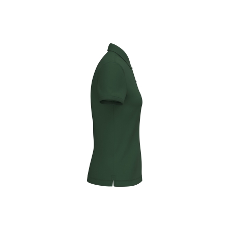 Polo écoresponsable maille piquée femme Vert Forest Green – Native Spirit – vue 3