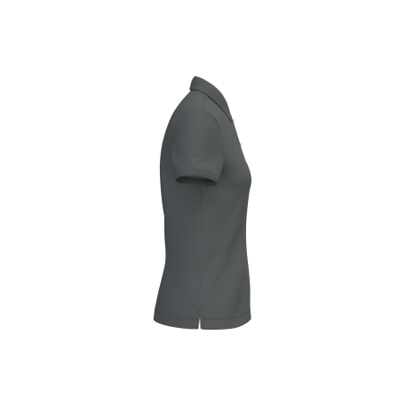 Polo écoresponsable maille piquée femme Gris – Native Spirit – vue 3