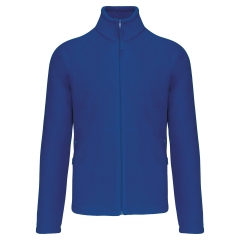 Veste micropolaire zippée manches raglan homme Bleu