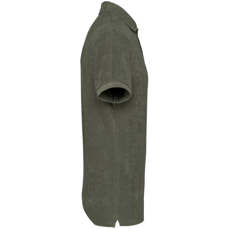 Polo éponge écoresponsable homme Vert Khaki – Native Spirit – vue 3