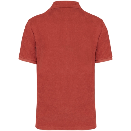 Polo éponge écoresponsable homme Native Spirit Rouge Paprika – vue 2