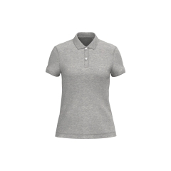 Polo écoresponsable femme gris chiné maille piquée Native Spirit