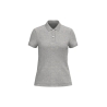 Polo écoresponsable femme gris chiné maille piquée Native Spirit