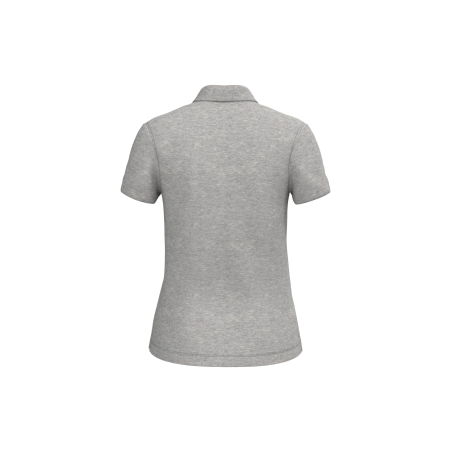 Polo écoresponsable femme gris chiné maille piquée Native Spirit – vue 2