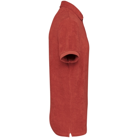 Polo éponge écoresponsable homme Native Spirit Rouge Paprika – vue 3