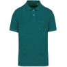 Polo éponge écoresponsable homme Vert Peacock Green – Native Spirit