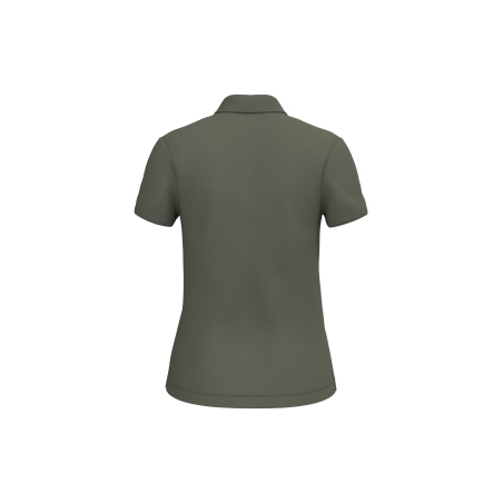 Polo écoresponsable maille piquée femme Vert Organic Khaki – Native Spirit – vue 2