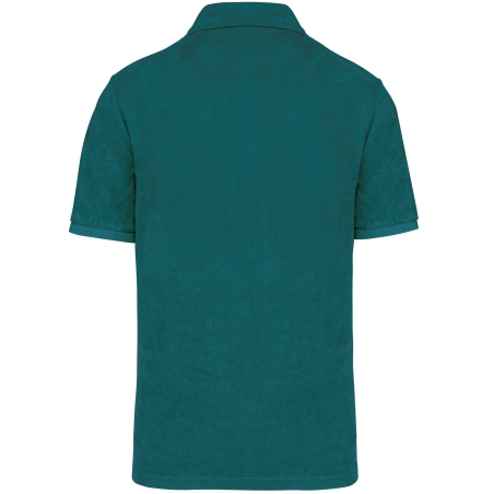 Polo éponge écoresponsable homme Vert Peacock Green – Native Spirit – vue 2