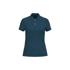 Polo écoresponsable maille piquée femme Bleu (Peacock Blue) – Native Spirit
