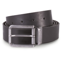 Ceinture en cuir à bord franc 35 mm Noir – K-up