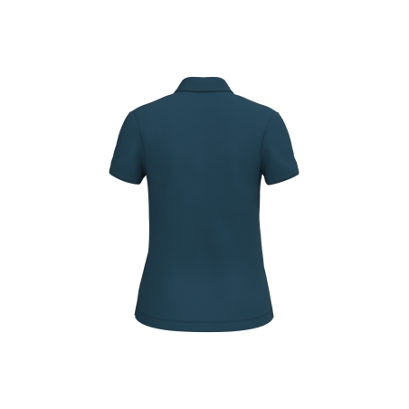 Polo écoresponsable maille piquée femme Bleu (Peacock Blue) – Native Spirit – vue 2