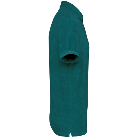 Polo éponge écoresponsable homme Vert Peacock Green – Native Spirit – vue 3