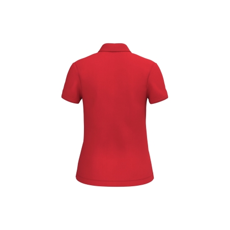 Polo écoresponsable maille piquée femme Rouge Native Spirit – vue 2